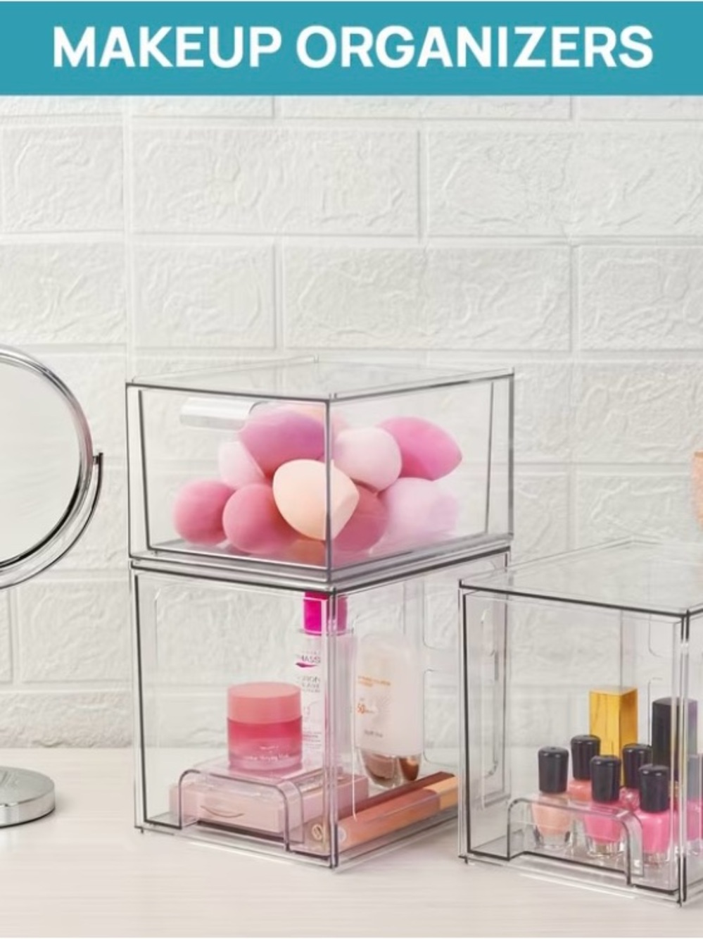 Amazon Clear Acrylic Makeup Organizer